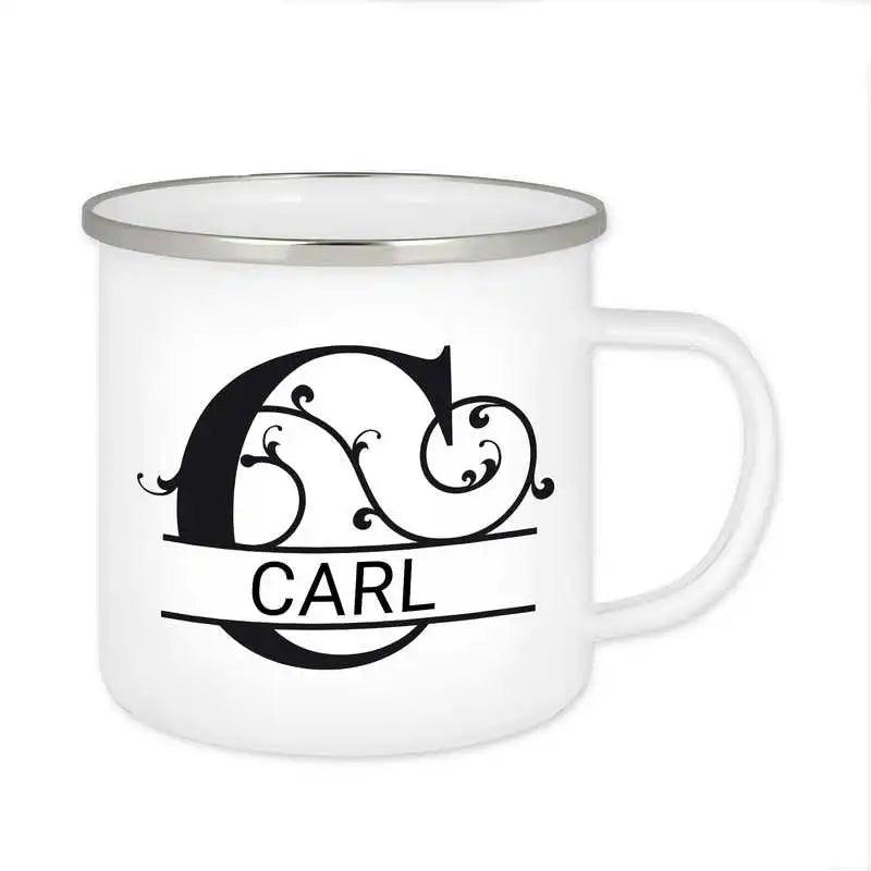 Emaille Tasse mit Namen | Motiv 1 | Carl - Druckerino