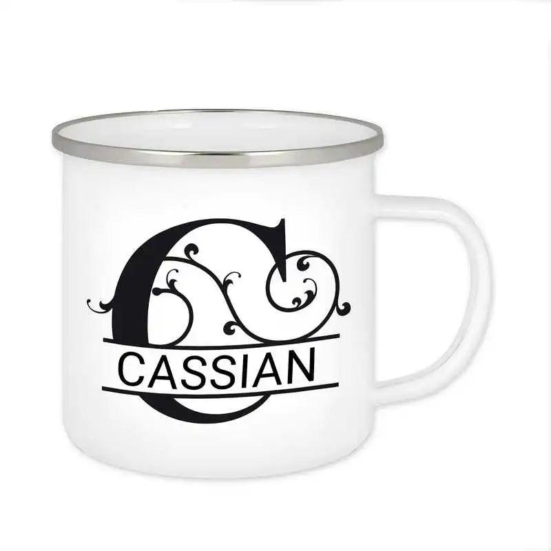 Emaille Tasse mit Namen | Motiv 1 | Cassian - Druckerino