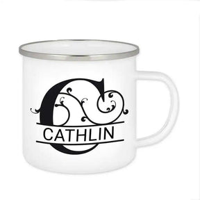 Emaille Tasse mit Namen | Motiv 1 | Cathlin - Druckerino