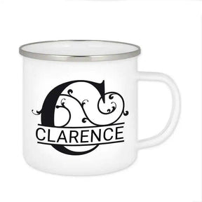 Emaille Tasse mit Namen | Motiv 1 | Clarence - Druckerino