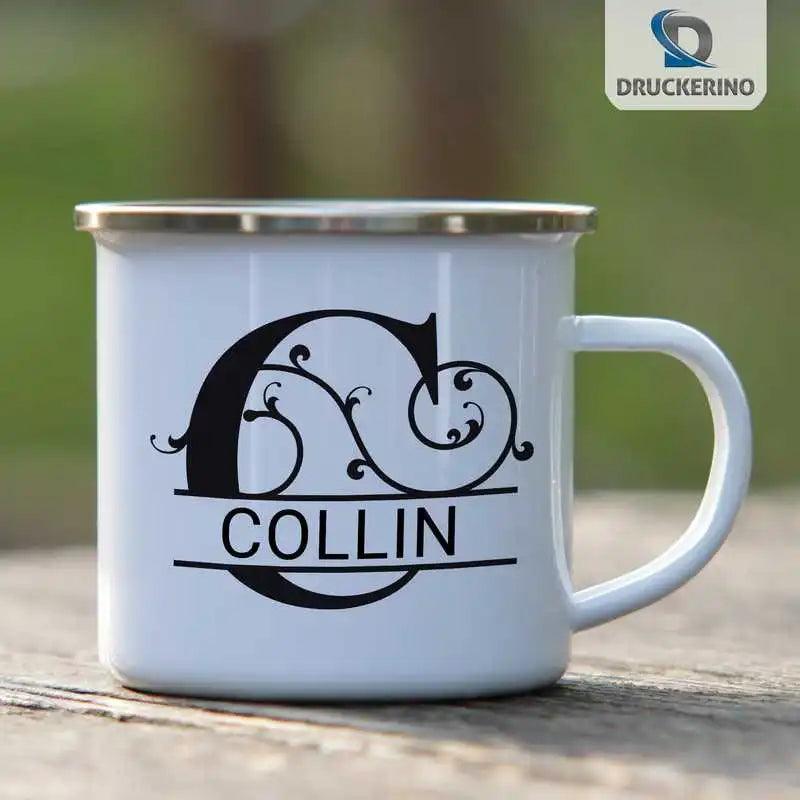 Emaille Tasse mit Namen | Motiv 1 | Collin - Druckerino