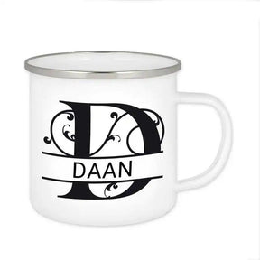 Emaille Tasse mit Namen | Motiv 1 | Daan - Druckerino