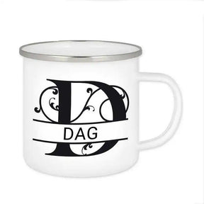 Emaille Tasse mit Namen | Motiv 1 | Dag - Druckerino
