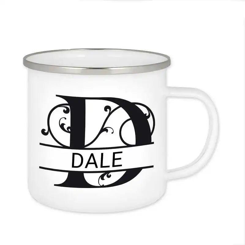 Emaille Tasse mit Namen | Motiv 1 | Dale - Druckerino
