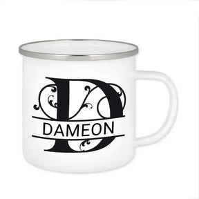 Emaille Tasse mit Namen | Motiv 1 | Dameon - Druckerino