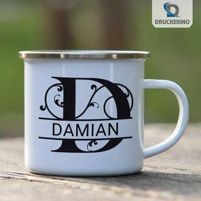 Emaille Tasse mit Namen | Motiv 1 | Damian - Druckerino