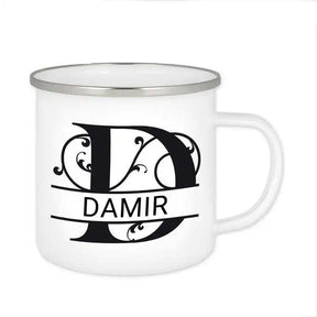 Emaille Tasse mit Namen | Motiv 1 | Damir - Druckerino