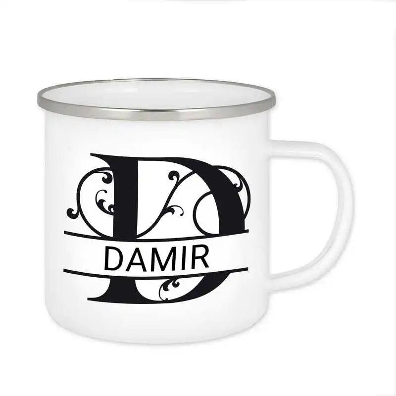 Emaille Tasse mit Namen | Motiv 1 | Damir - Druckerino