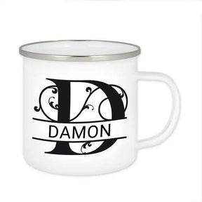 Emaille Tasse mit Namen | Motiv 1 | Damon - Druckerino