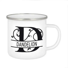 Emaille Tasse mit Namen | Motiv 1 | Dandelion - Druckerino