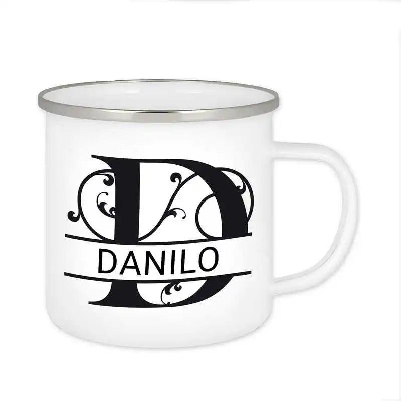 Emaille Tasse mit Namen | Motiv 1 | Danilo - Druckerino