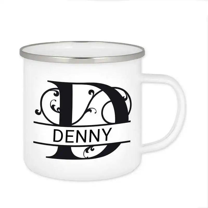 Emaille Tasse mit Namen | Motiv 1 | Denny - Druckerino