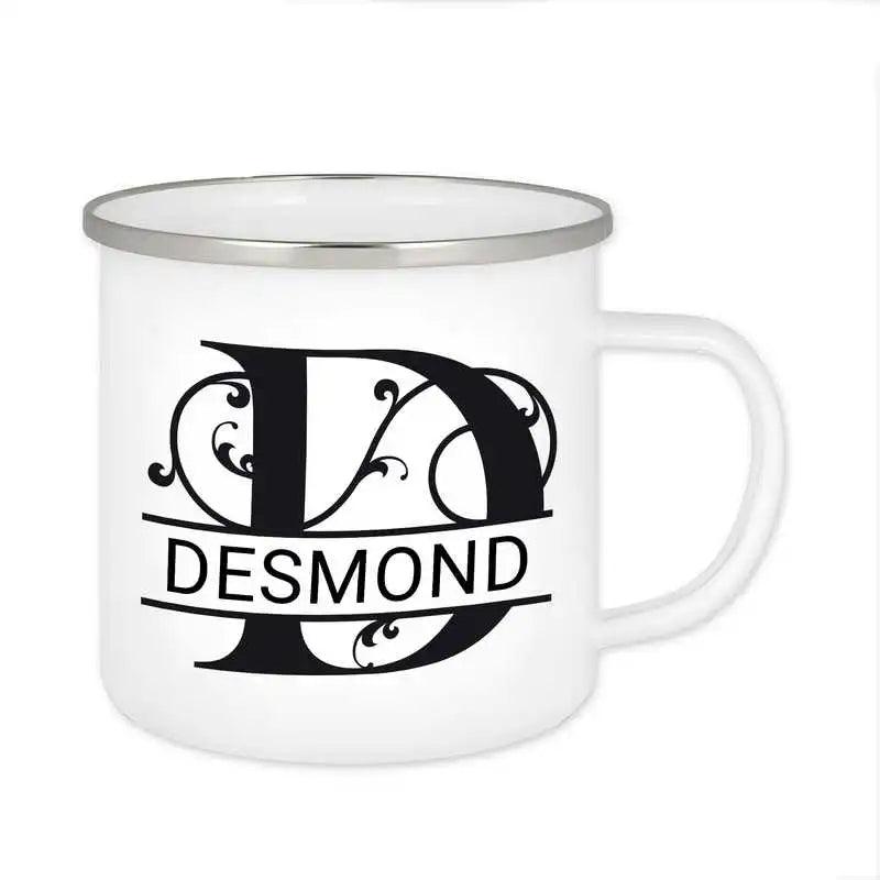 Emaille Tasse mit Namen | Motiv 1 | Desmond - Druckerino