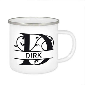 Emaille Tasse mit Namen | Motiv 1 | Dirk - Druckerino