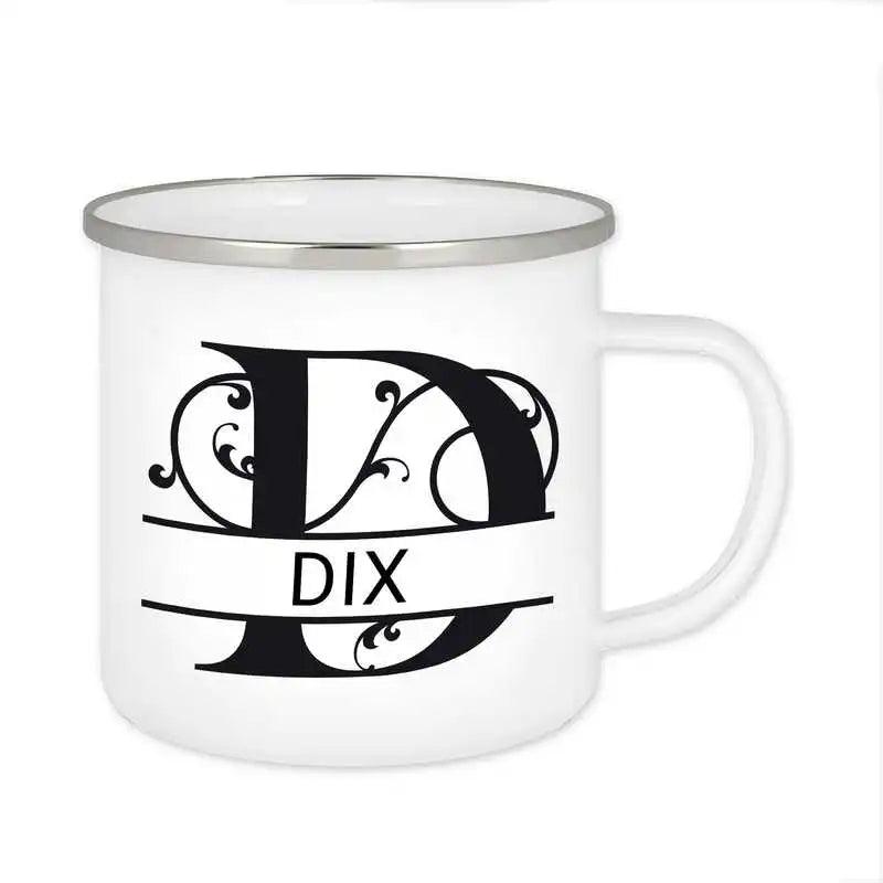 Emaille Tasse mit Namen | Motiv 1 | Dix - Druckerino