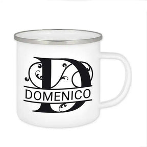 Emaille Tasse mit Namen | Motiv 1 | Domenico - Druckerino