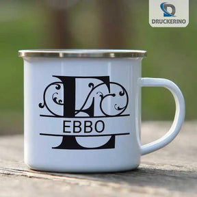 Emaille Tasse mit Namen | Motiv 1 | Ebbo - Druckerino