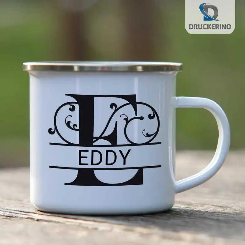 Emaille Tasse mit Namen | Motiv 1 | Eddy - Druckerino