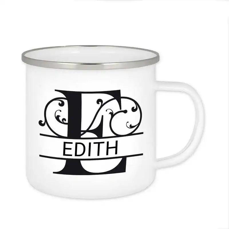 Emaille Tasse mit Namen | Motiv 1 | Edith - Druckerino