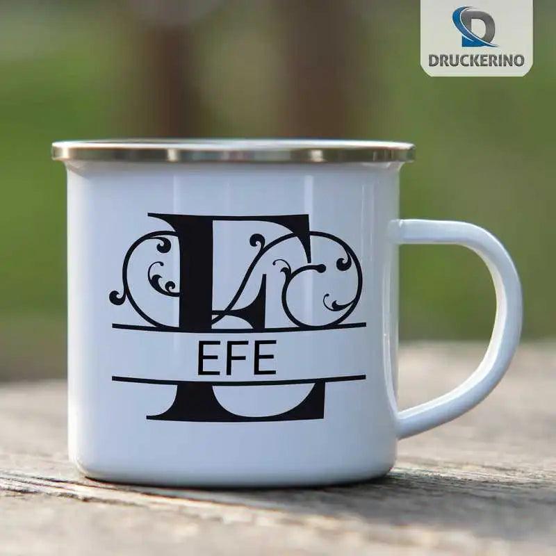 Emaille Tasse mit Namen | Motiv 1 | Efe - Druckerino