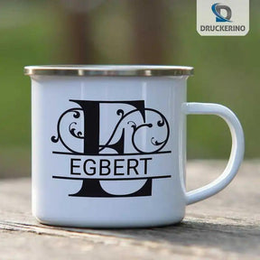 Emaille Tasse mit Namen | Motiv 1 | Egbert - Druckerino