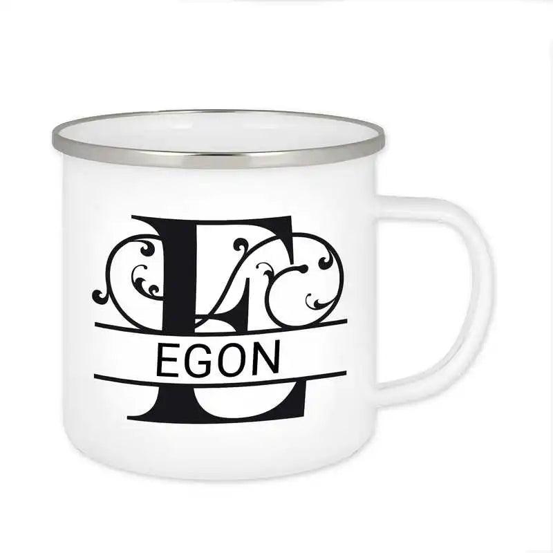 Emaille Tasse mit Namen | Motiv 1 | Egon - Druckerino