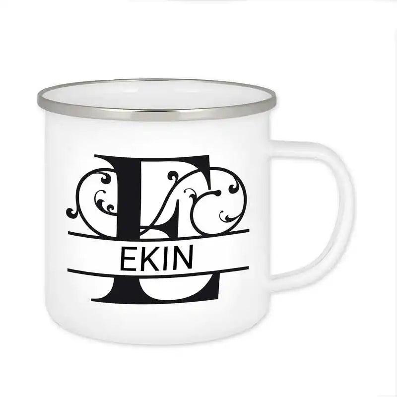 Emaille Tasse mit Namen | Motiv 1 | Ekin - Druckerino