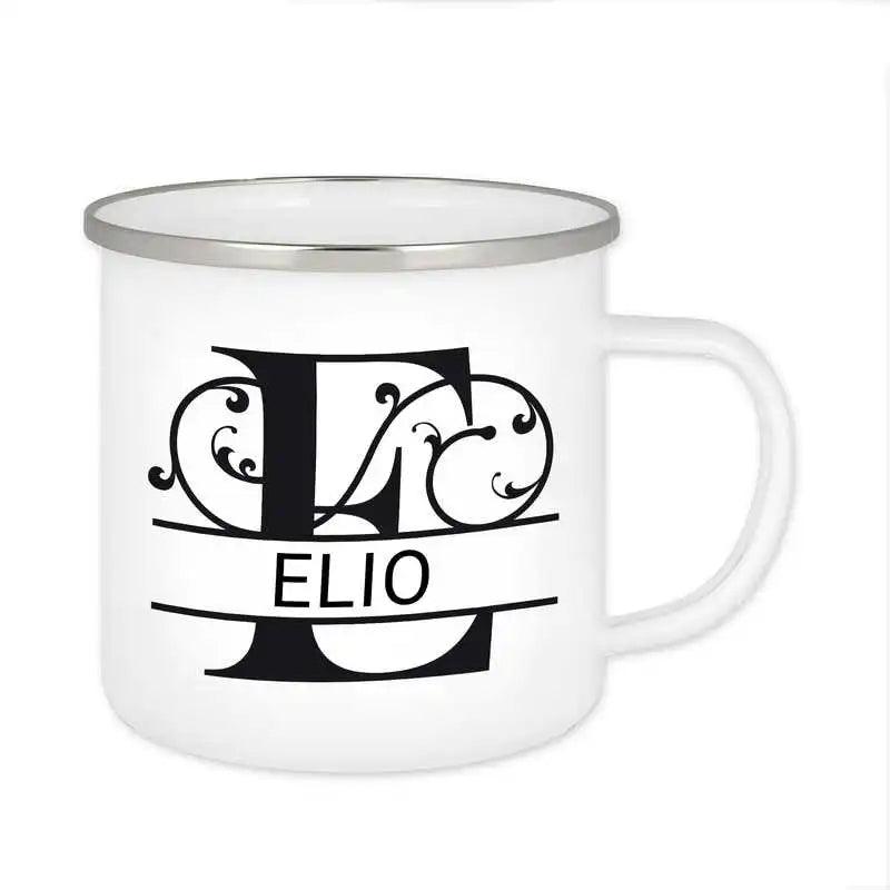 Emaille Tasse mit Namen | Motiv 1 | Elio - Druckerino