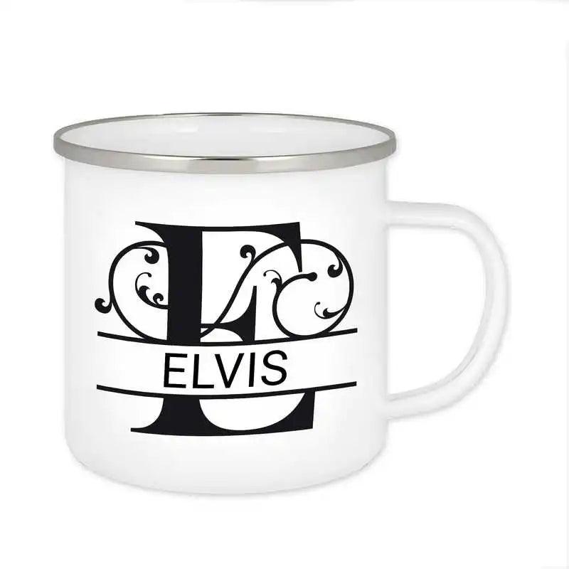 Emaille Tasse mit Namen | Motiv 1 | Elvis - Druckerino