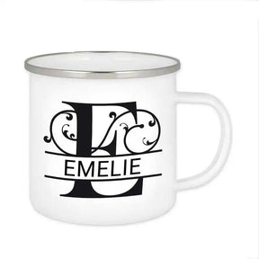 Emaille Tasse mit Namen | Motiv 1 | Emelie - Druckerino