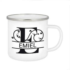 Emaille Tasse mit Namen | Motiv 1 | Emiel - Druckerino