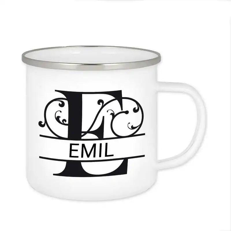 Emaille Tasse mit Namen | Motiv 1 | Emil - Druckerino