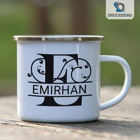 Emaille Tasse mit Namen | Motiv 1 | Emirhan - Druckerino