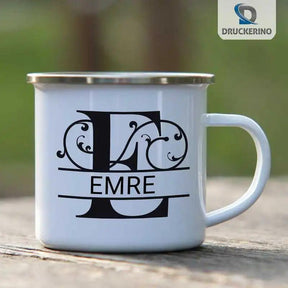 Emaille Tasse mit Namen | Motiv 1 | Emre - Druckerino