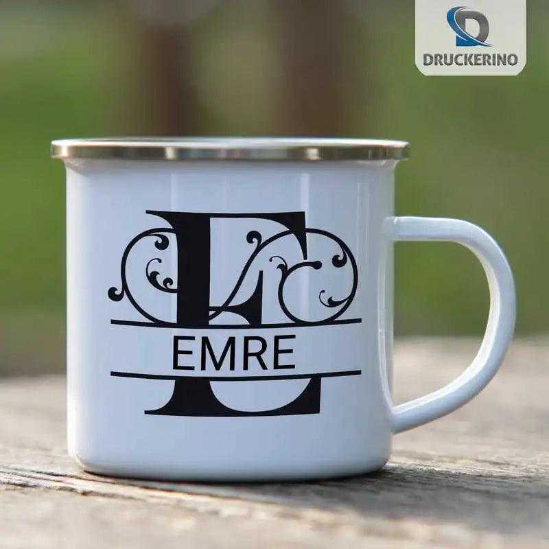 Emaille Tasse mit Namen | Motiv 1 | Emre - Druckerino