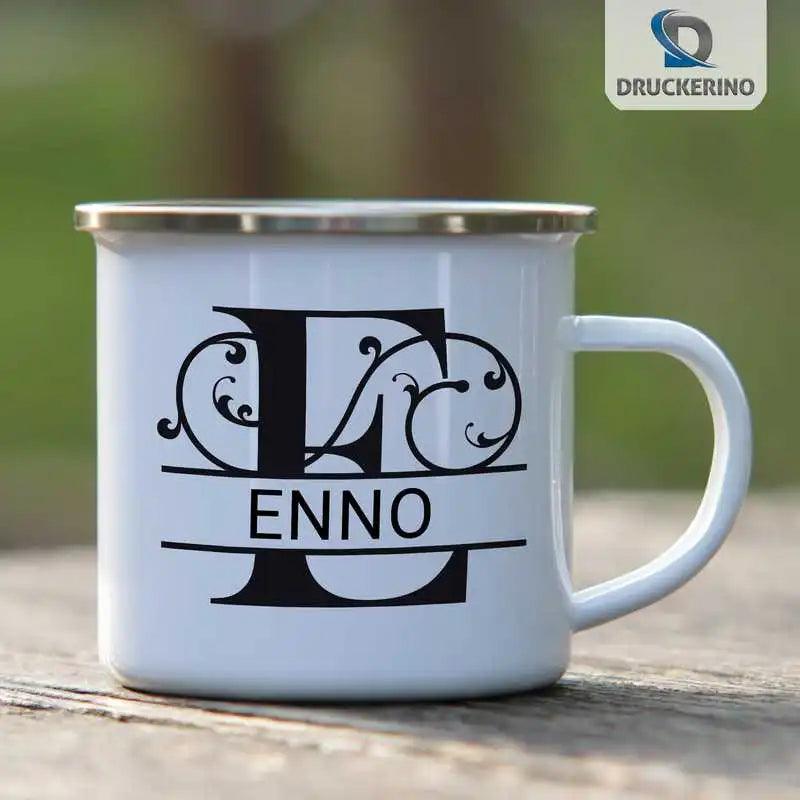 Emaille Tasse mit Namen | Motiv 1 | Enno - Druckerino