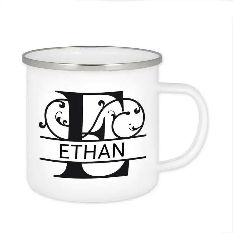 Emaille Tasse mit Namen | Motiv 1 | Ethan - Druckerino