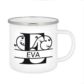 Emaille Tasse mit Namen | Motiv 1 | Eva - Druckerino