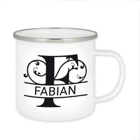 Emaille Tasse mit Namen | Motiv 1 | Fabian - Druckerino