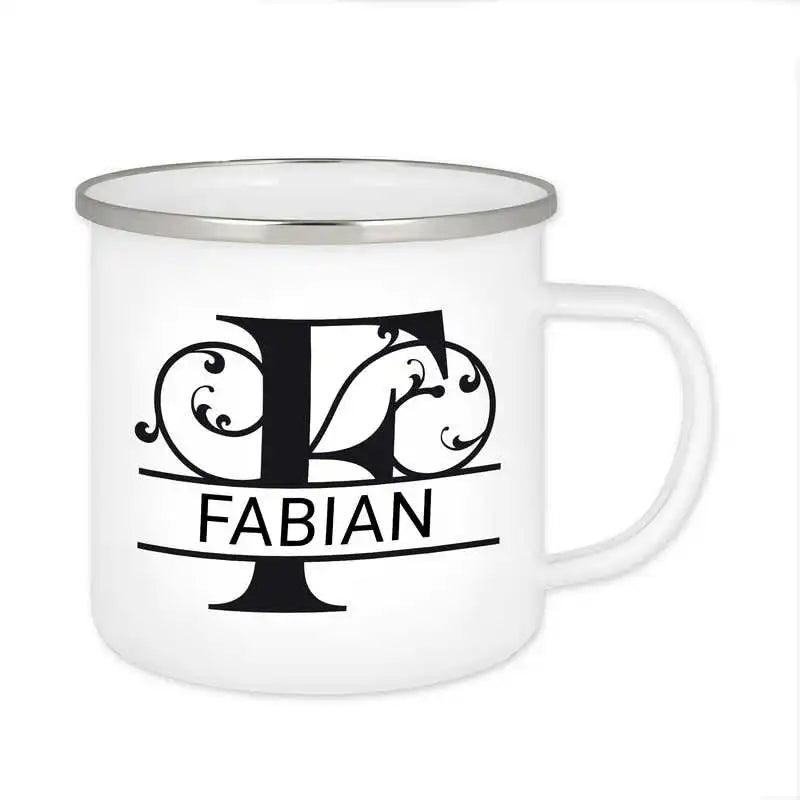 Emaille Tasse mit Namen | Motiv 1 | Fabian - Druckerino