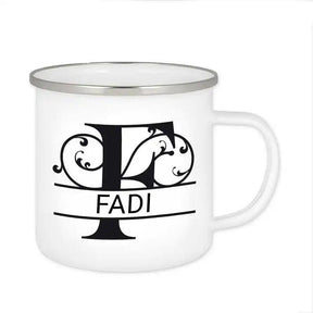 Emaille Tasse mit Namen | Motiv 1 | Fadi - Druckerino