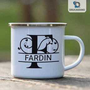 Emaille Tasse mit Namen | Motiv 1 | Fardin - Druckerino