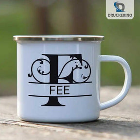 Emaille Tasse mit Namen | Motiv 1 | Fee - Druckerino