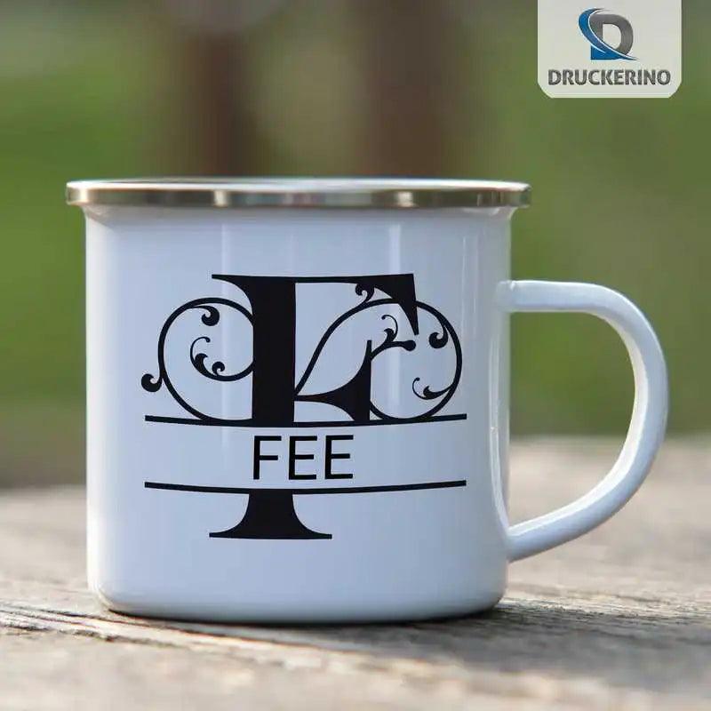 Emaille Tasse mit Namen | Motiv 1 | Fee - Druckerino