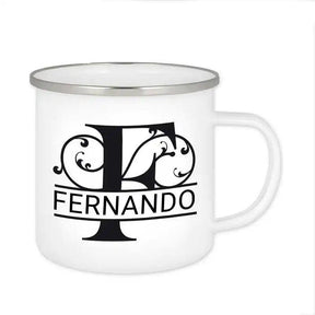 Emaille Tasse mit Namen | Motiv 1 | Fernando - Druckerino