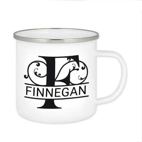 Emaille Tasse mit Namen | Motiv 1 | Finnegan - Druckerino