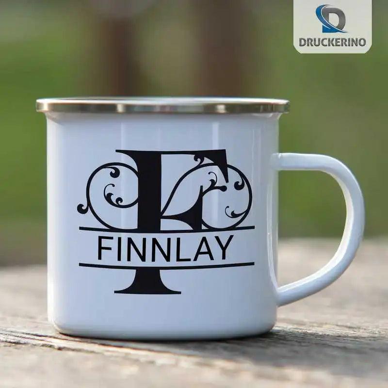 Emaille Tasse mit Namen | Motiv 1 | Finnlay - Druckerino