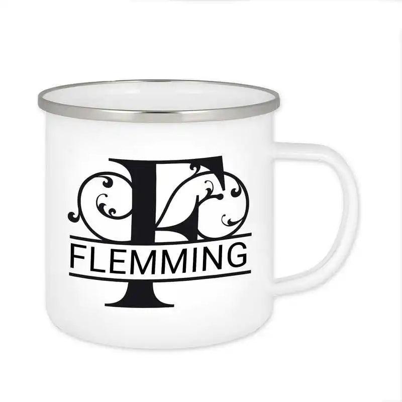 Emaille Tasse mit Namen | Motiv 1 | Flemming - Druckerino