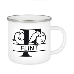 Emaille Tasse mit Namen | Motiv 1 | Flint - Druckerino