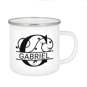 Emaille Tasse mit Namen | Motiv 1 | Gabriel - Druckerino